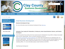 Tablet Screenshot of claycountyecodevo.com